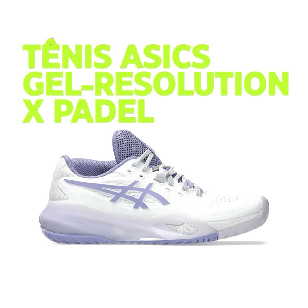 Sepatu Tenis Women Asics Gell Resolution X White Bluebell