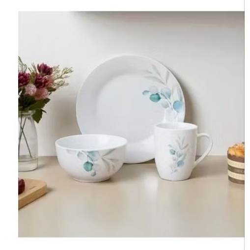 Piring set dinner set porcelain Delicia 12 pcs floral