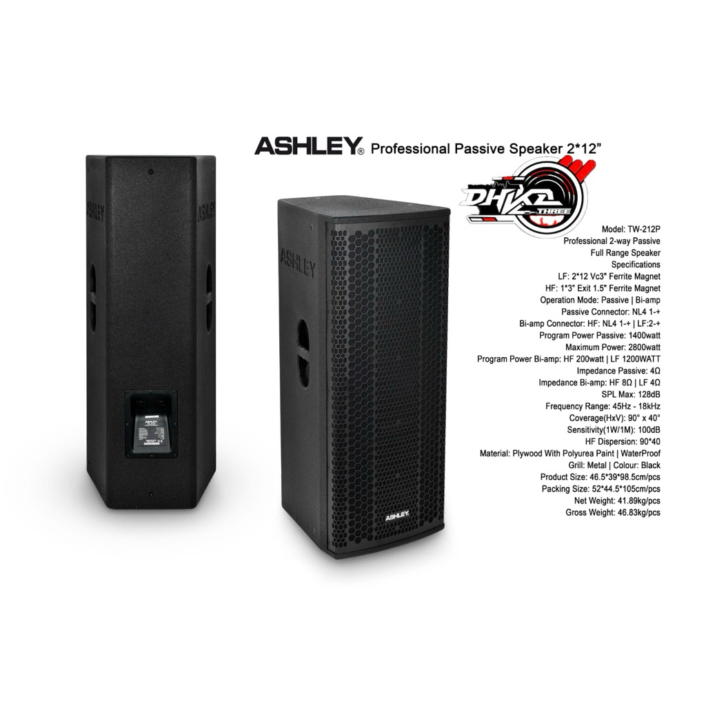 SPEAKER MONITOR ASHLEY TW 212P Floor Pasif / Speaker Monitor Ashley Tw 212P Floor pasif Original / S