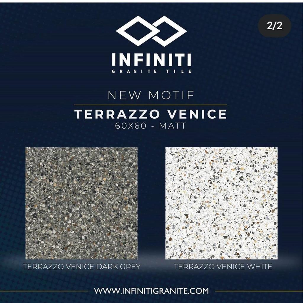 Granit INFINITI Terrazzo Venice 60x60 – Granit Lantai Premium Motif Terrazzo, Elegan & Tahan Lama