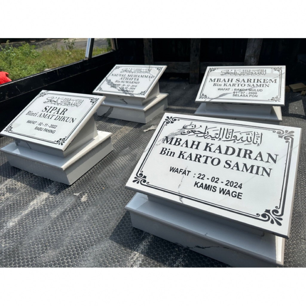Batu nisan full dudukan (PAPAN NISAN + DUDUKAN) garansi pengiriman