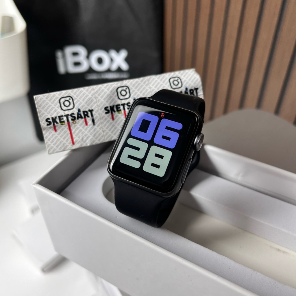 Apple Watch Series 3 38mm iwatch iBox Batre Health 84% Charger New merk Kiip
