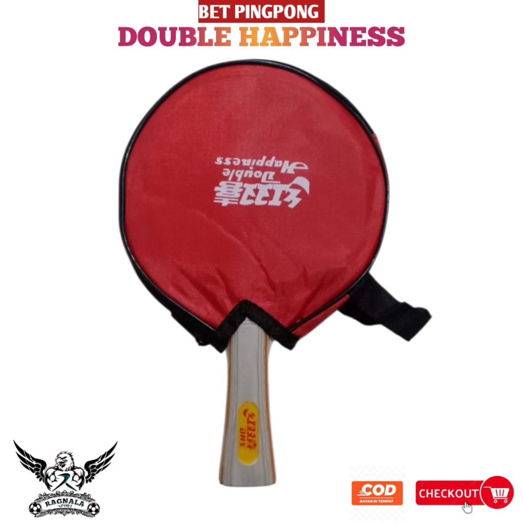 BET PINGPONG DOUBLE HAPPINESS - BAT TENIS MEJA DHS - IMPORT - MURAH