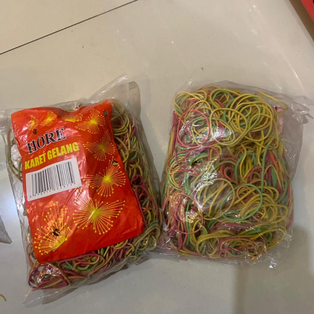 Karet Gelang mentah 400gram Karet Gelang warna warni