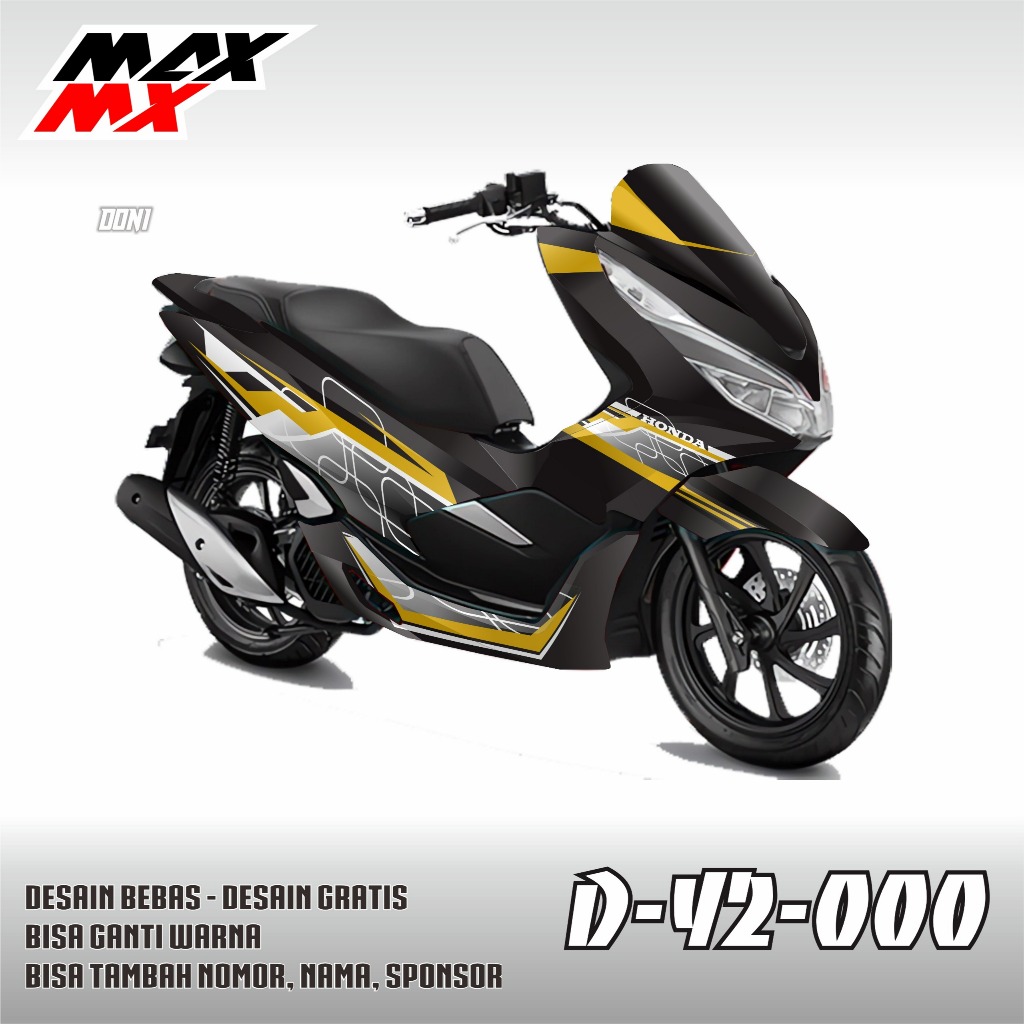 Decal Stiker pcx 150  Dekal Sticker Striping wolf Custom Full Body pcx 150 keren