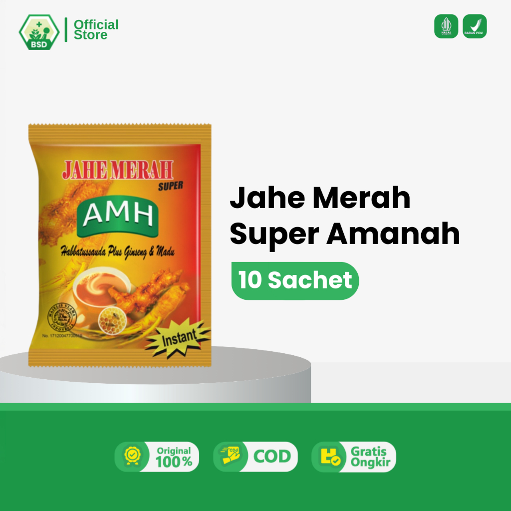 Jahe Merah Super Amanah - Minuman Jahe Hangat Sachet - 12 Sachet