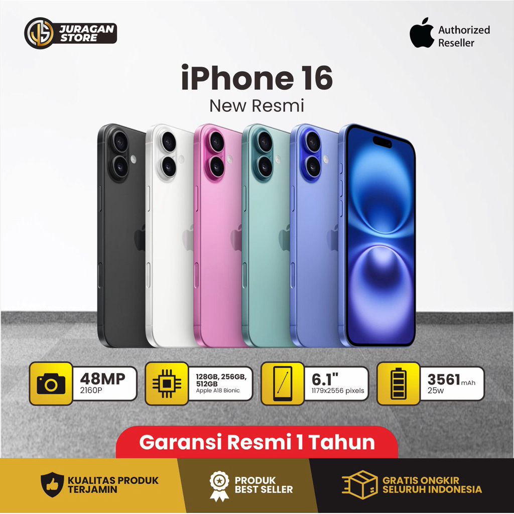 iPhone 16 New/Baru Resmi Indonesia