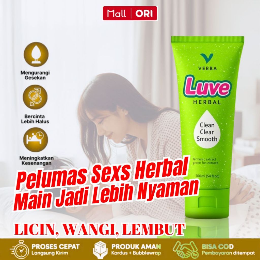 Luve Herbal Play  Gel Seks Pelumas Wanita & Pria BPOM Lubricant Water Based