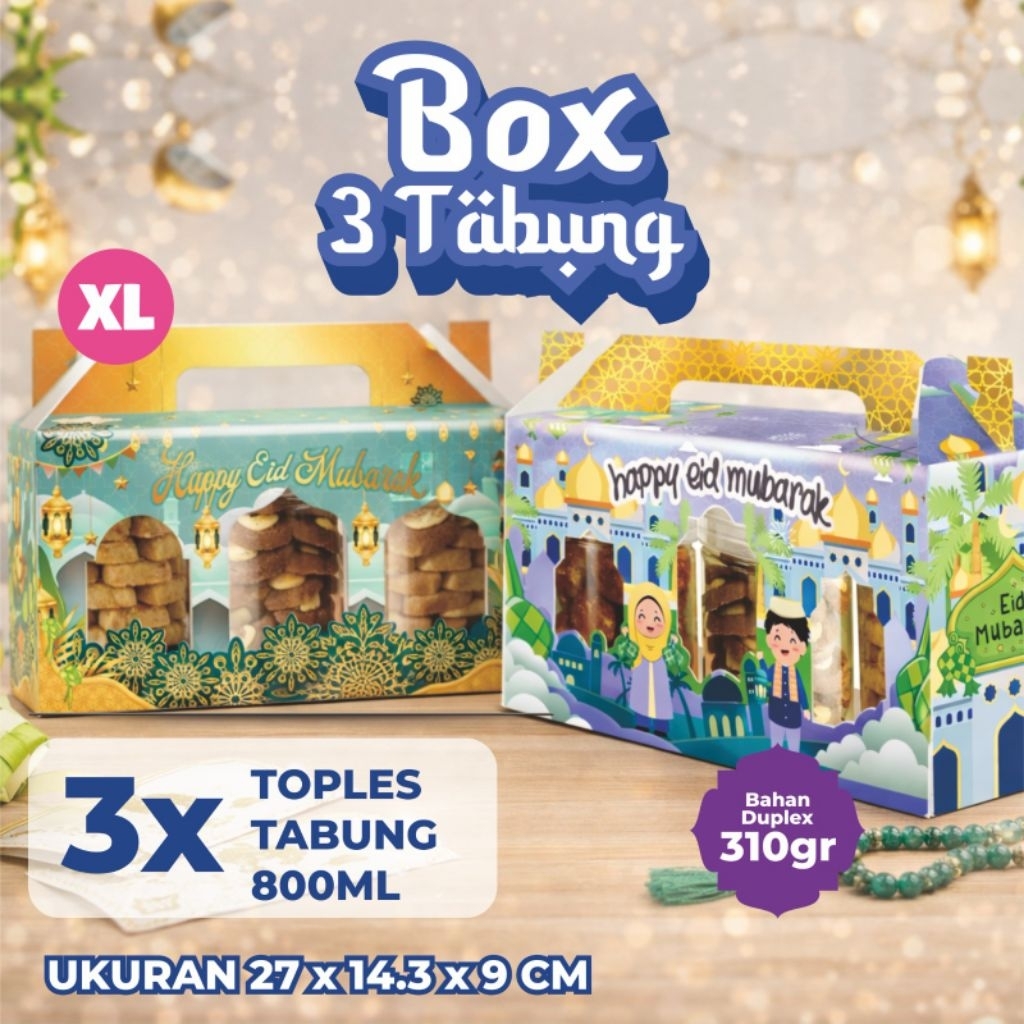 GABLE BOX HAMPERS | HAMPERS ISI 3 | BOX IDUL FITRI | HAMPERS BOX hampersMAKANAN |