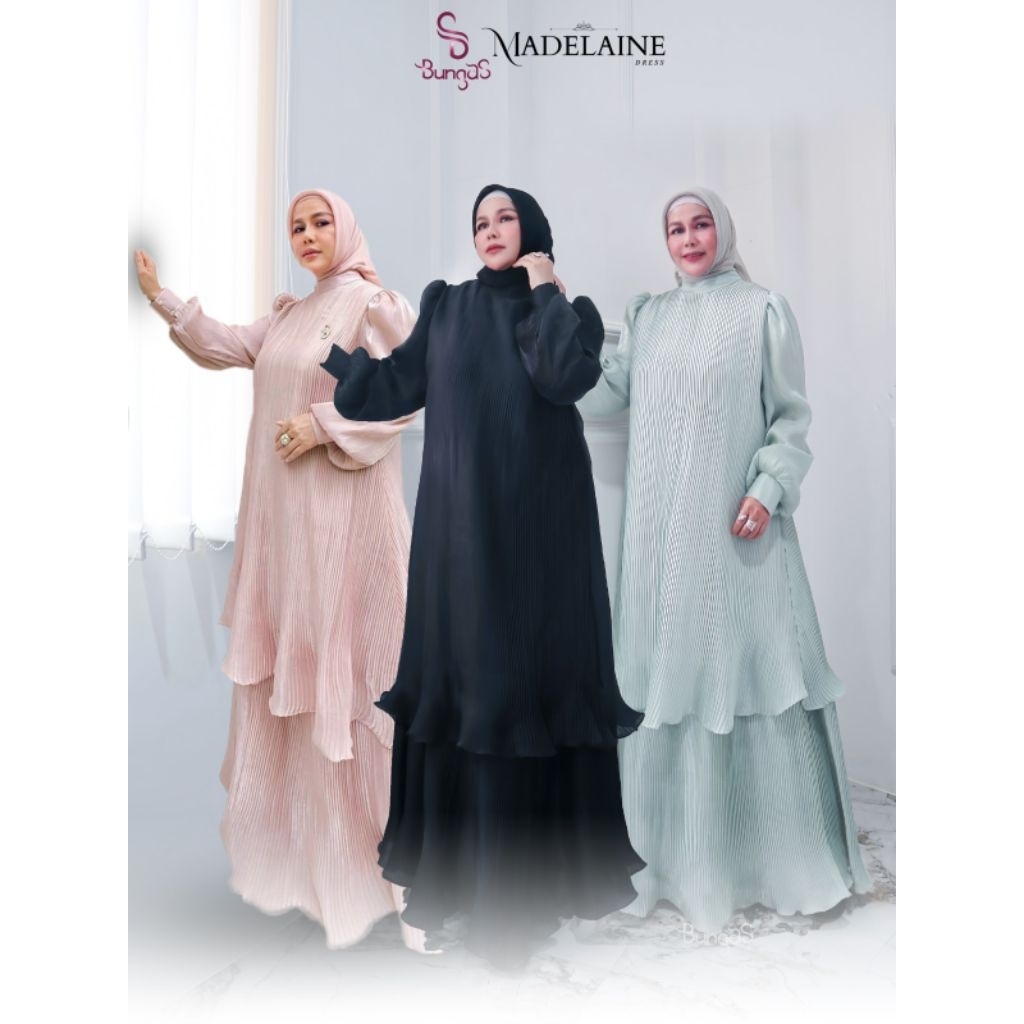 GAMIS SYARI/MADELAINE DRESS BY BUNGAS SYARI/GAMIS SYARI LEBARAN