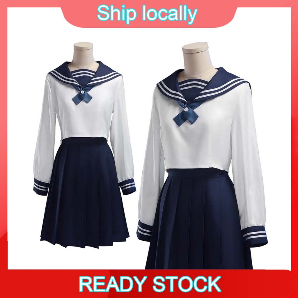 Kostum Cosplay Anime JJK Riko Amanai Kostum Amanai Riko Seragam JK Wig Pakaian Halloween