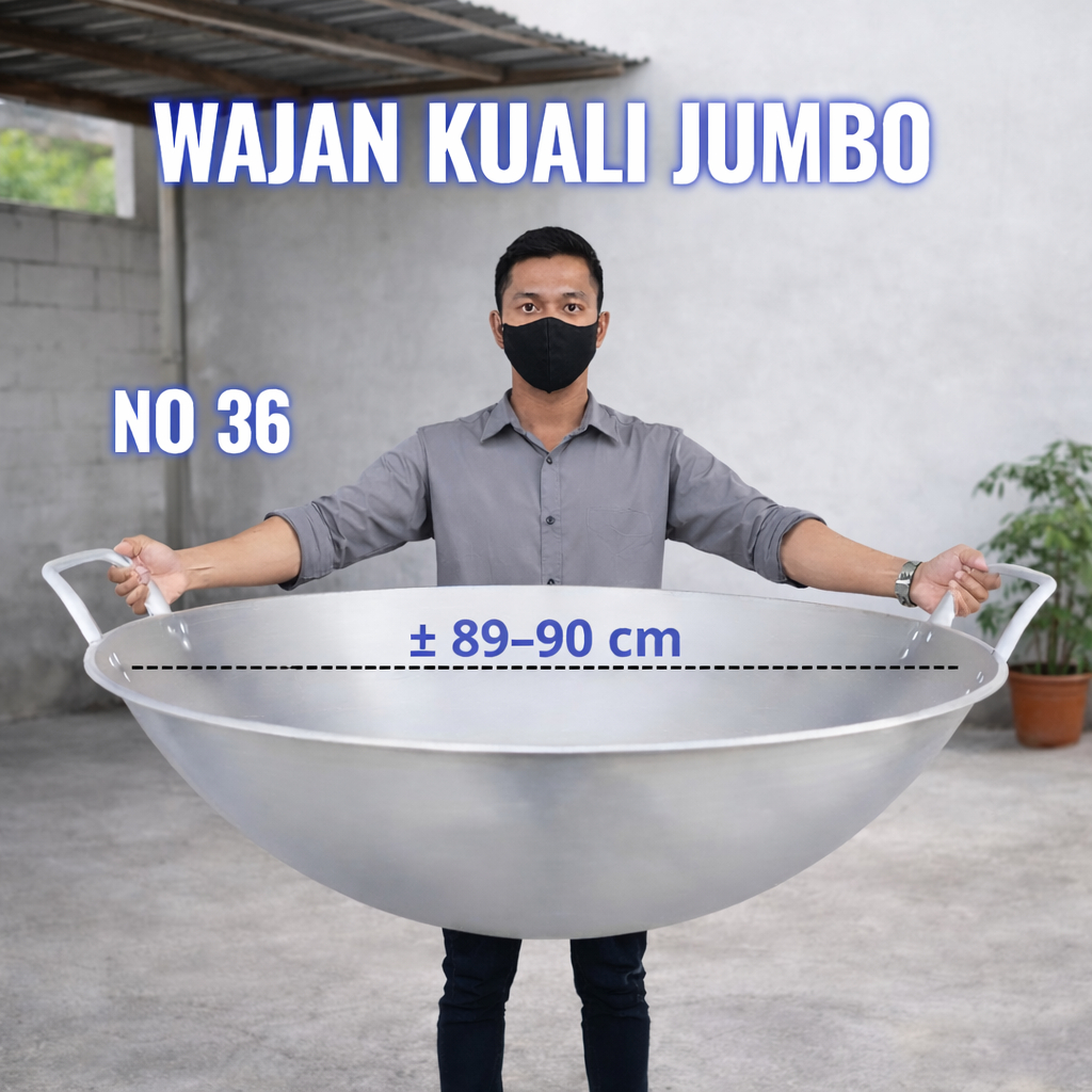 Wajan Aluminium Jumbo Ceper Tebal Panas Merata – Wajan Besar Catering & Jualan