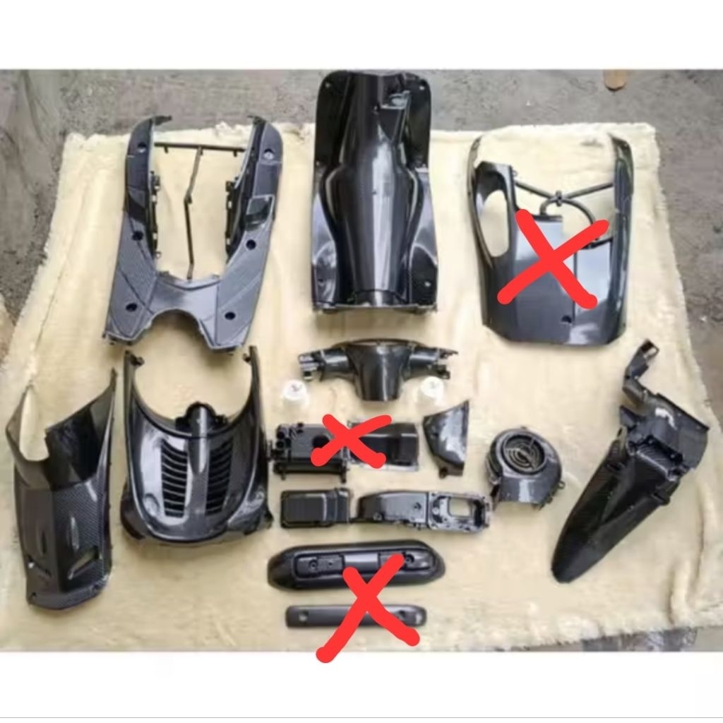 Req Body Kasar Mio Sporty Full Karbon Celup - Carbon WTP