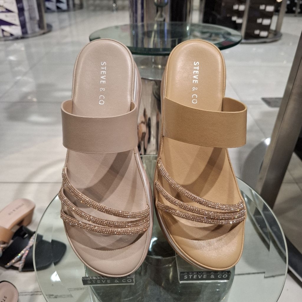 Sandal Wedges Wanita Brand STEVE&CO ORI