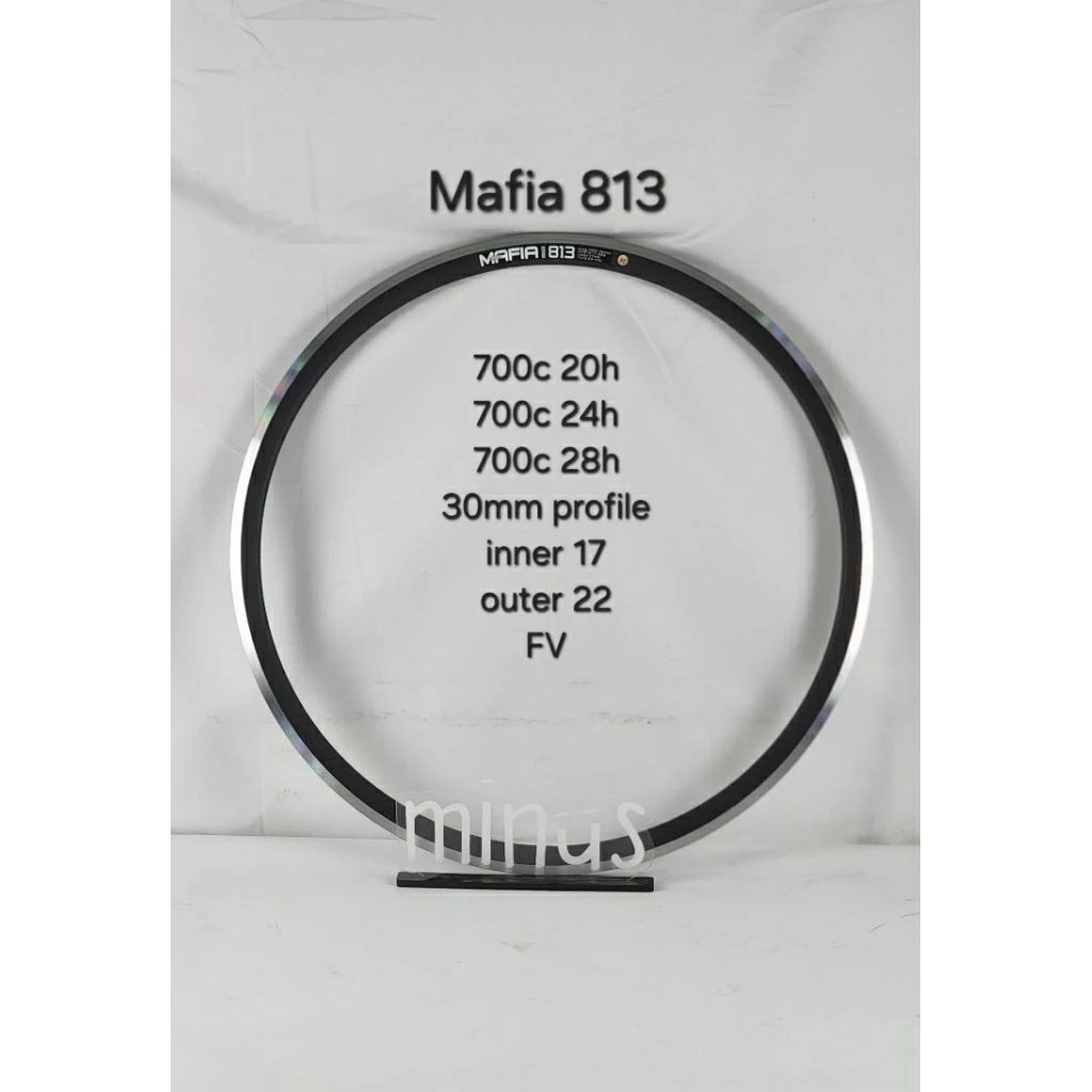 Velg Rim Sepeda Mafia 813 / 113 700c Rim Brake CNC 20H 24H 28H Profile 30mm 40mm FV