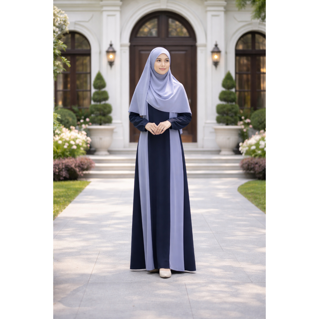 Gamis Abaya Givana Polos Wanita Kekinian / Dress gamis muslim santri syar i syari