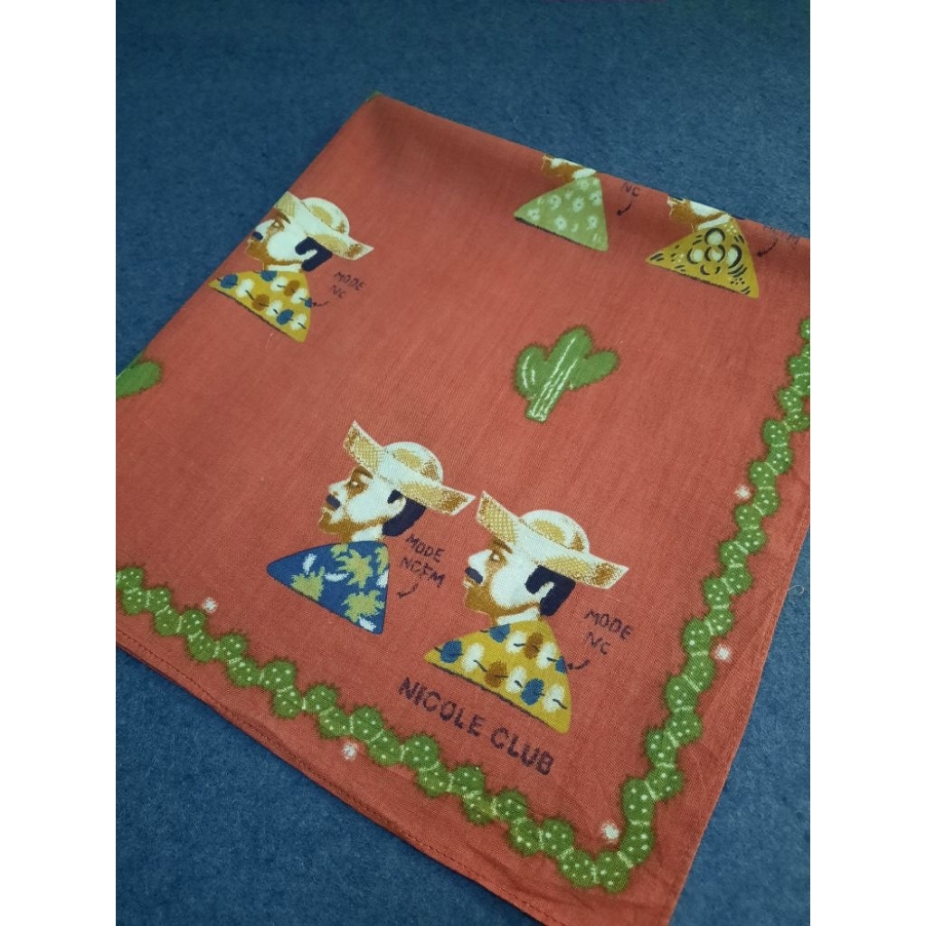 Saputangan Nicole Club Original Vintage Handkerchief Rare
