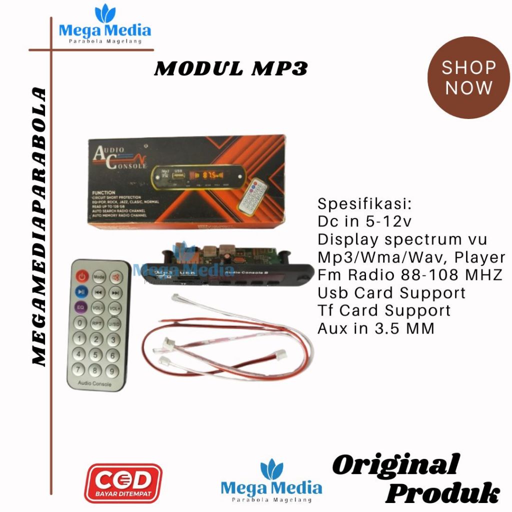 MODUL MP3 BLUETOOTH/ MODUL BLUETOOTH/ MODUL MP3/ BLUETOOTH FM RADIO BONUS REMOTE
