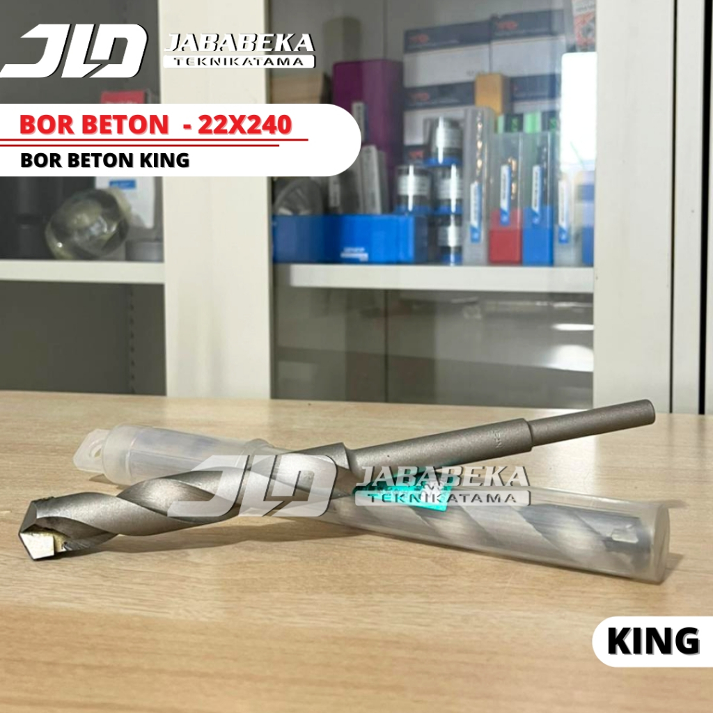KING Concrete Mata Bor Beton 22mm 22.0 mm Drill Beton / Tembok 22x240 mm Panjang Made In Japan Origi