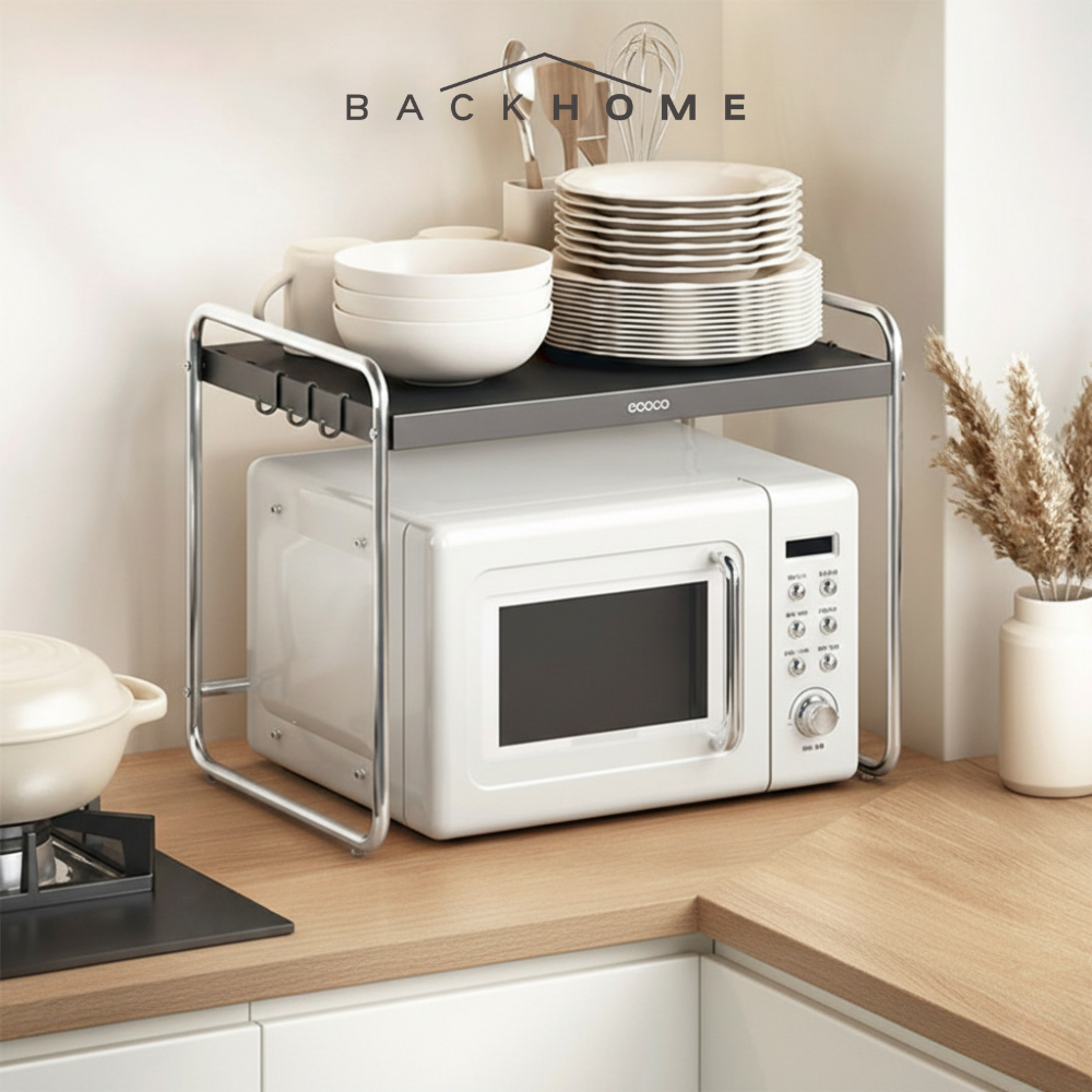 ECOCO Microwave Oven Rack Aluminium (Basic/Standard) - Rak Microwave Aluminium / Rak Oven Minimalis 