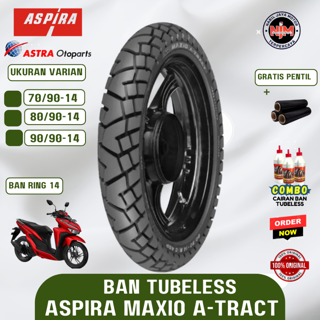 ban motor ring 14 aspira maxio atract tubles buat motor matic