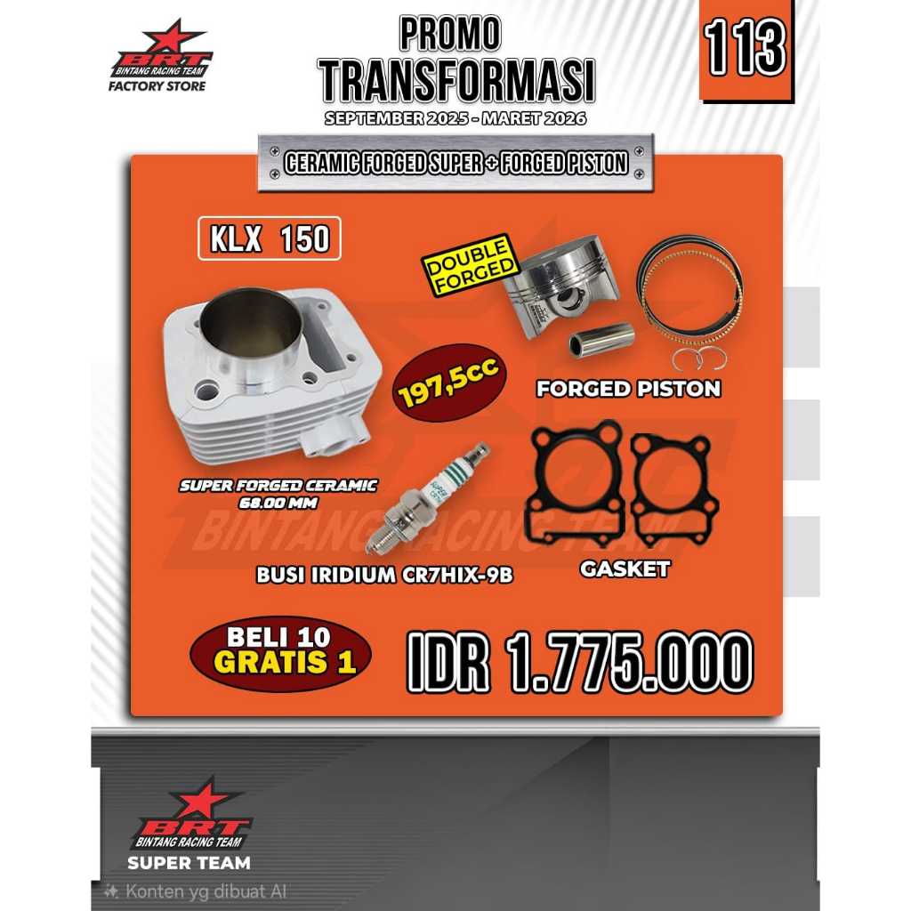 blok piston ceramic klx 150 brt 66mm/68mm