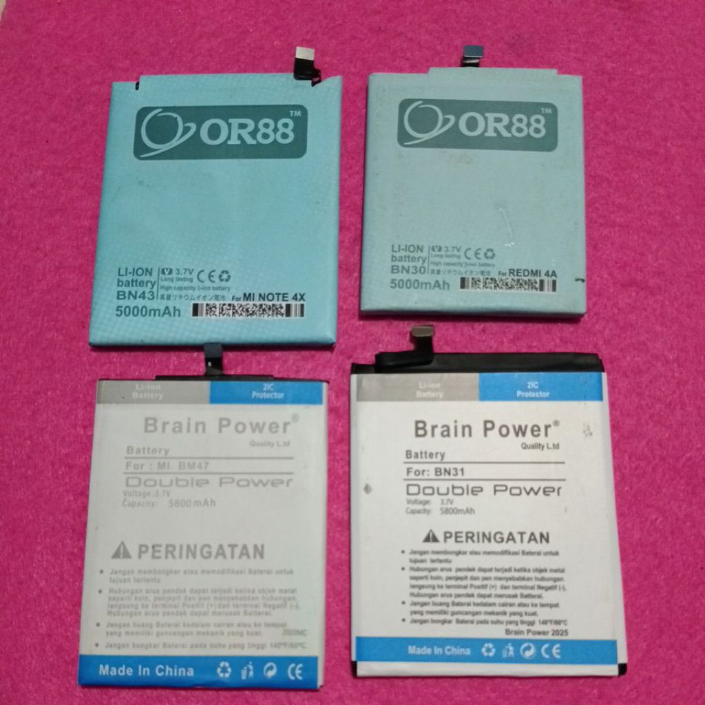 BATERAI BATERRY XIAOMI DOUBLE POWER BEKAS BN30 BN43 BM47 BN31 NORMAL BERGARANSI