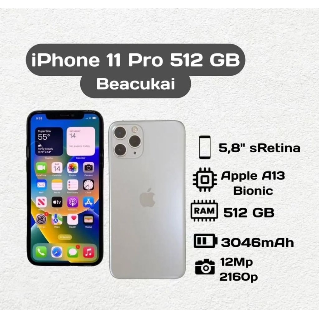 Apple iPhone 11 Pro 512 GB Second Inter Beacukai