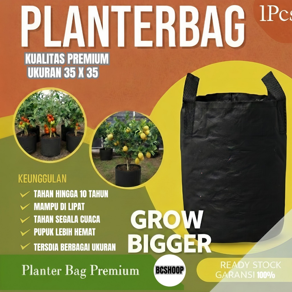 Plater Bag Tahan Cuaca Anti Robek Dilipat Handles Belt Bahan Cabot Import UKURAN 35 LITER