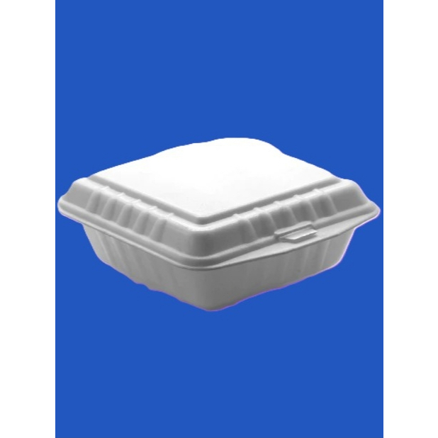 100 pcs Kotak Makan Styrofoam nasi kotak/ayam bakar /nasi besekTahan Panas, dan Tahan Air
