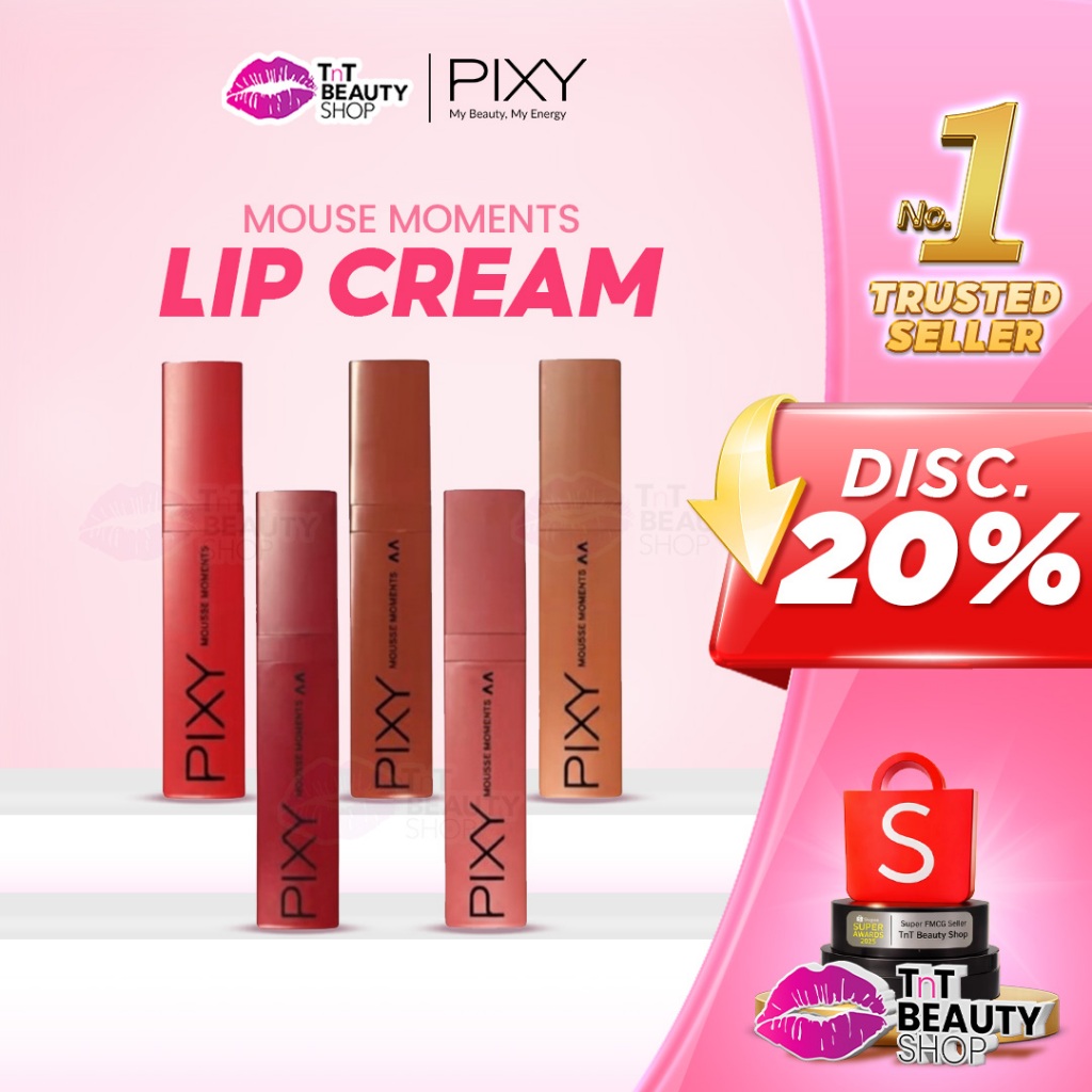 Terlaris Pixy Mousse Moments 4gr Lip Cream Matte Lip Matte PIXY TnT Beauty Shop Ori
