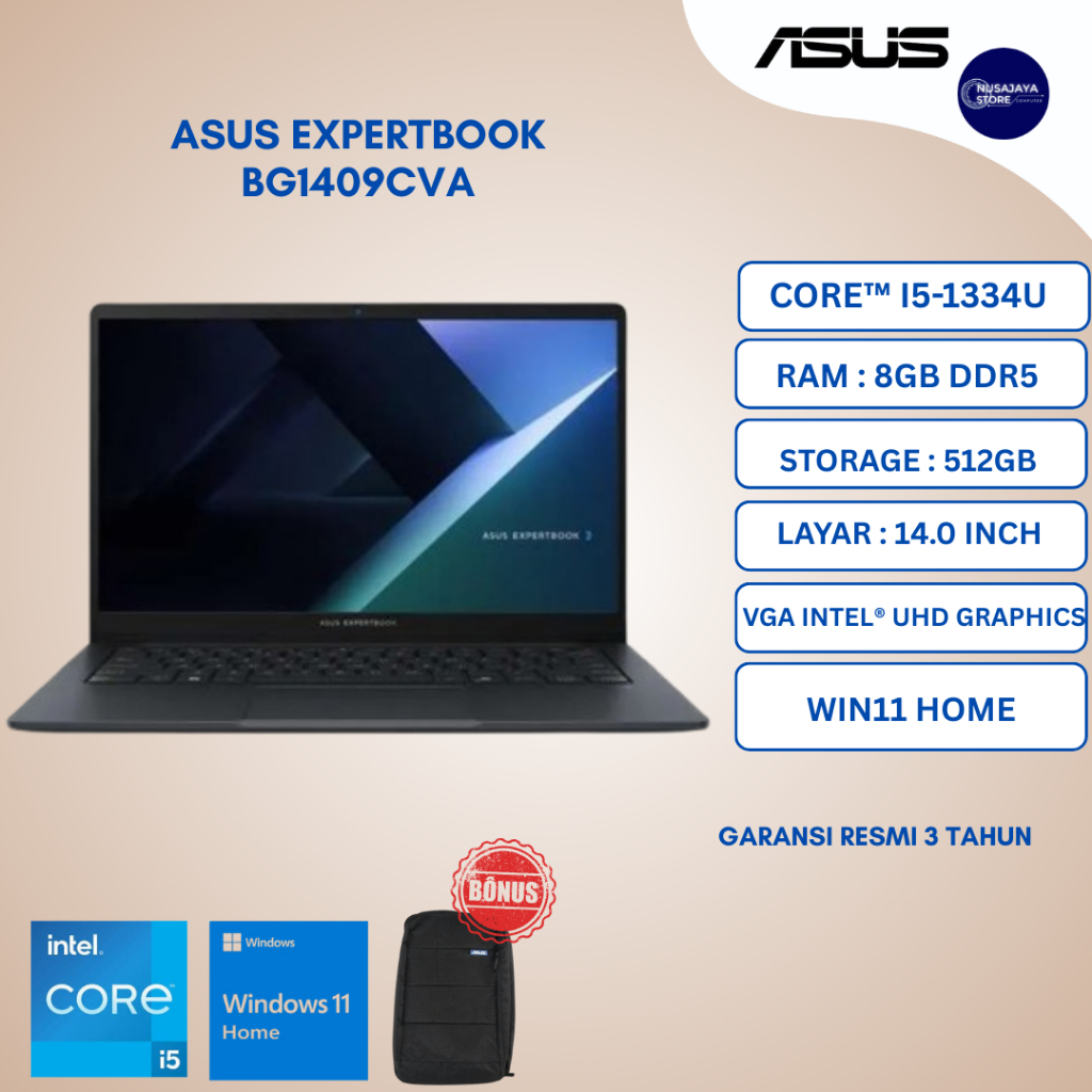ASUS EXPERTBOOK BG1409CVA i5/8GB DDR5/512GB SSD/Win Home