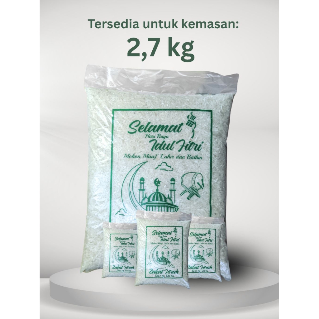 Beras Zakat Premium–kemasan 2,5 kg-2,7 kg-3 kg–harga grosir