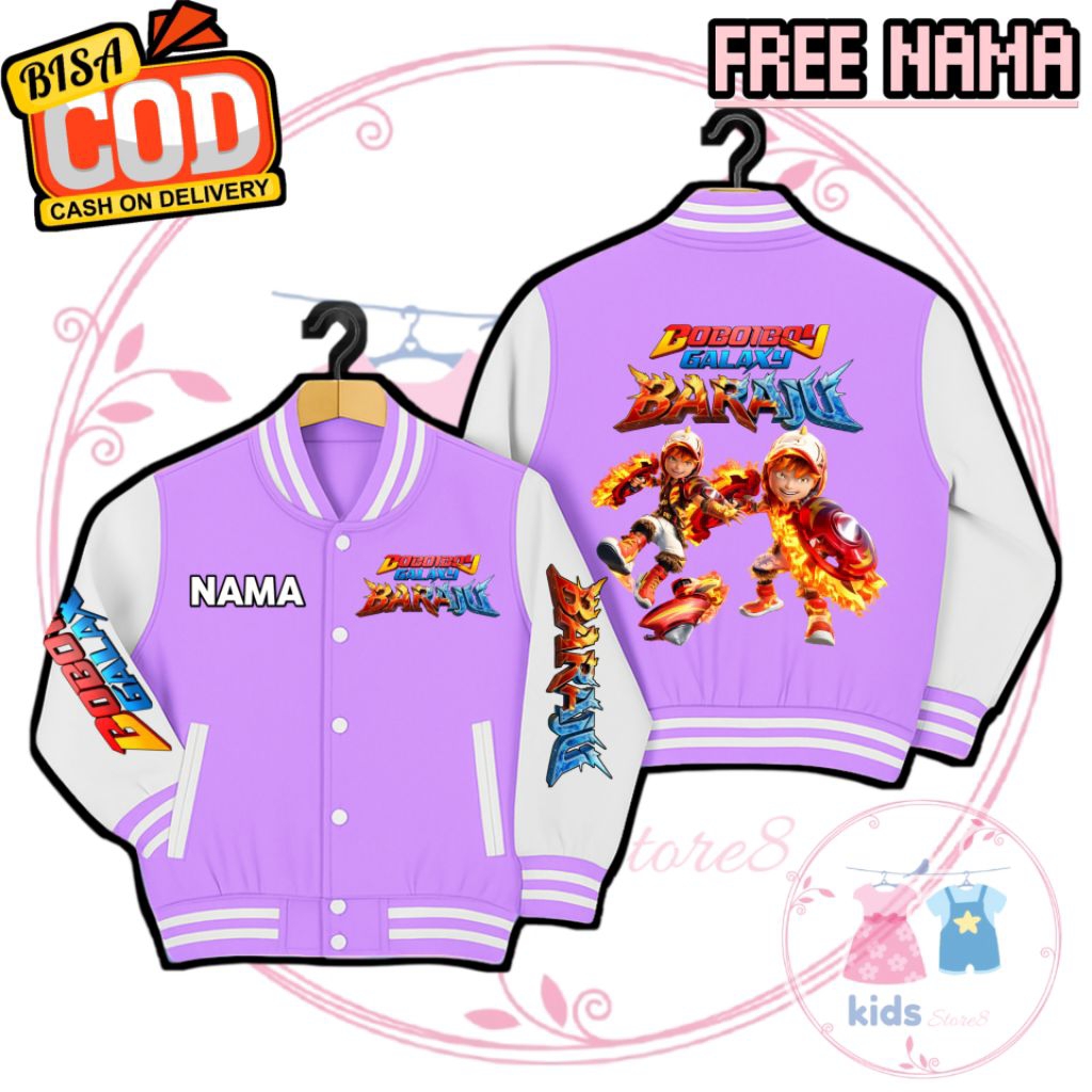 VARSITY JACKET BASEBALL ANAK BOBOIBOY GALAXY BARAJU BOBOIBOY NOVA X BLIZZARD X SOPAN JACKET SWEATER 
