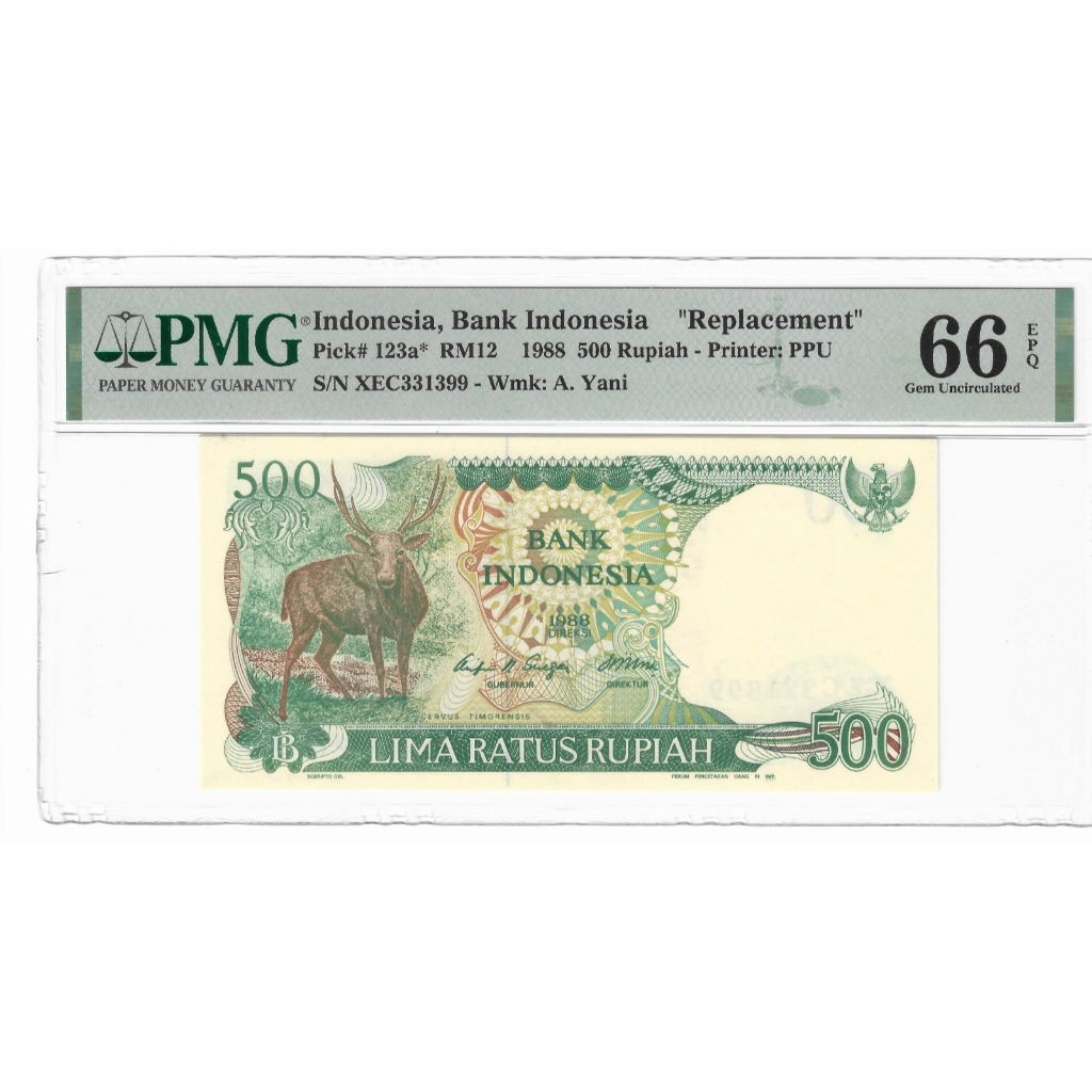 Uang Lama 500 Rupiah Seri Rusa Original PMG