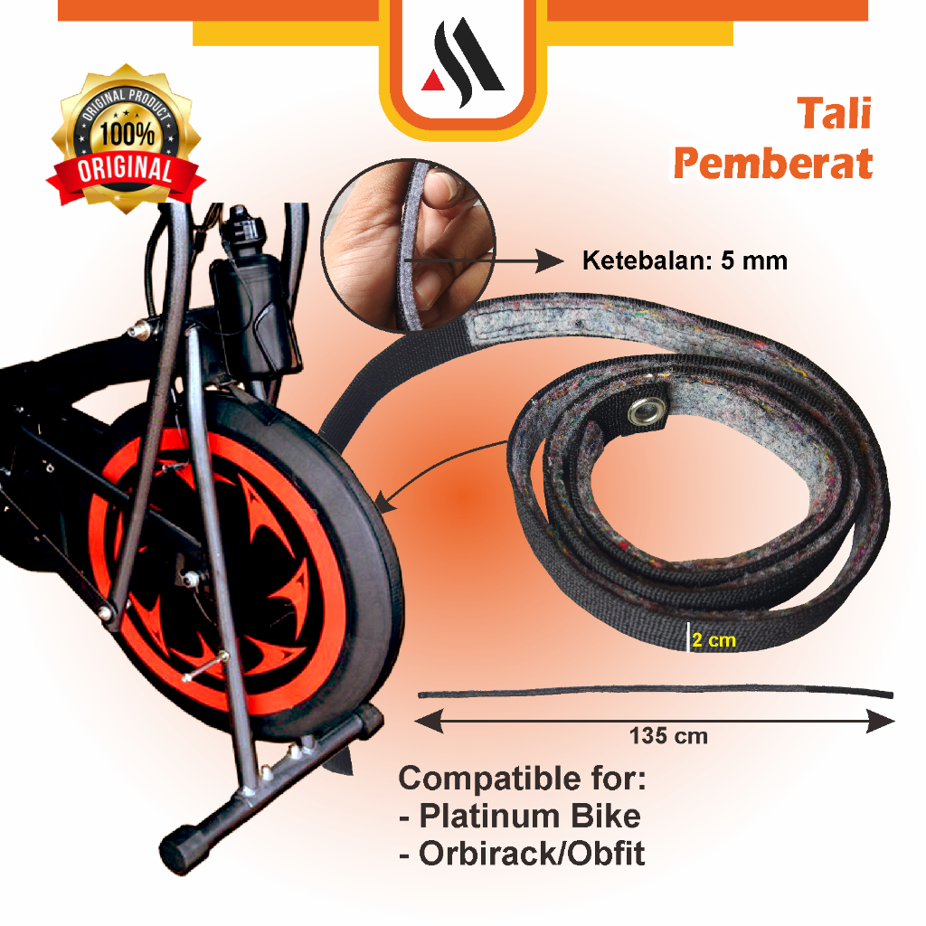 SPAREPART TALI BEBAN PEMBERAT SEPEDA STATIS PLATINUM BIKE