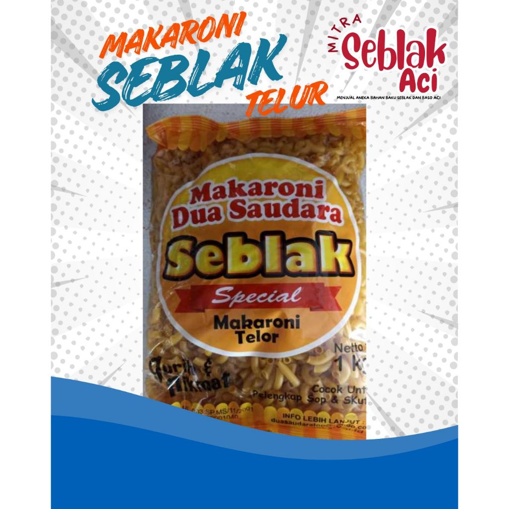 Makaroni Mentah Seblak 500 grm Kualitas Super Bahan Seblak Praktis
