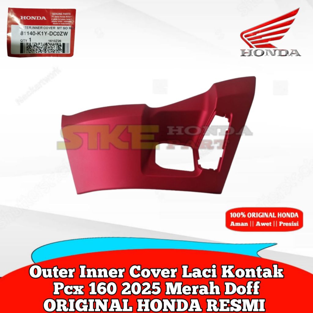 81140-K1Y-DC0ZW Outer Inner Cover Laci Kontak Pcx 160 2025 Merah Doff RESMI