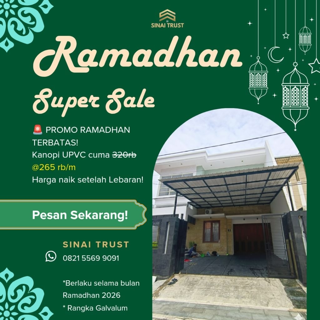 RAMADHAN SALE Kanopi Galvalum Atap UPVC (Redam Suara & Panas) Termurah 2026 | Bergaransi | Booking S
