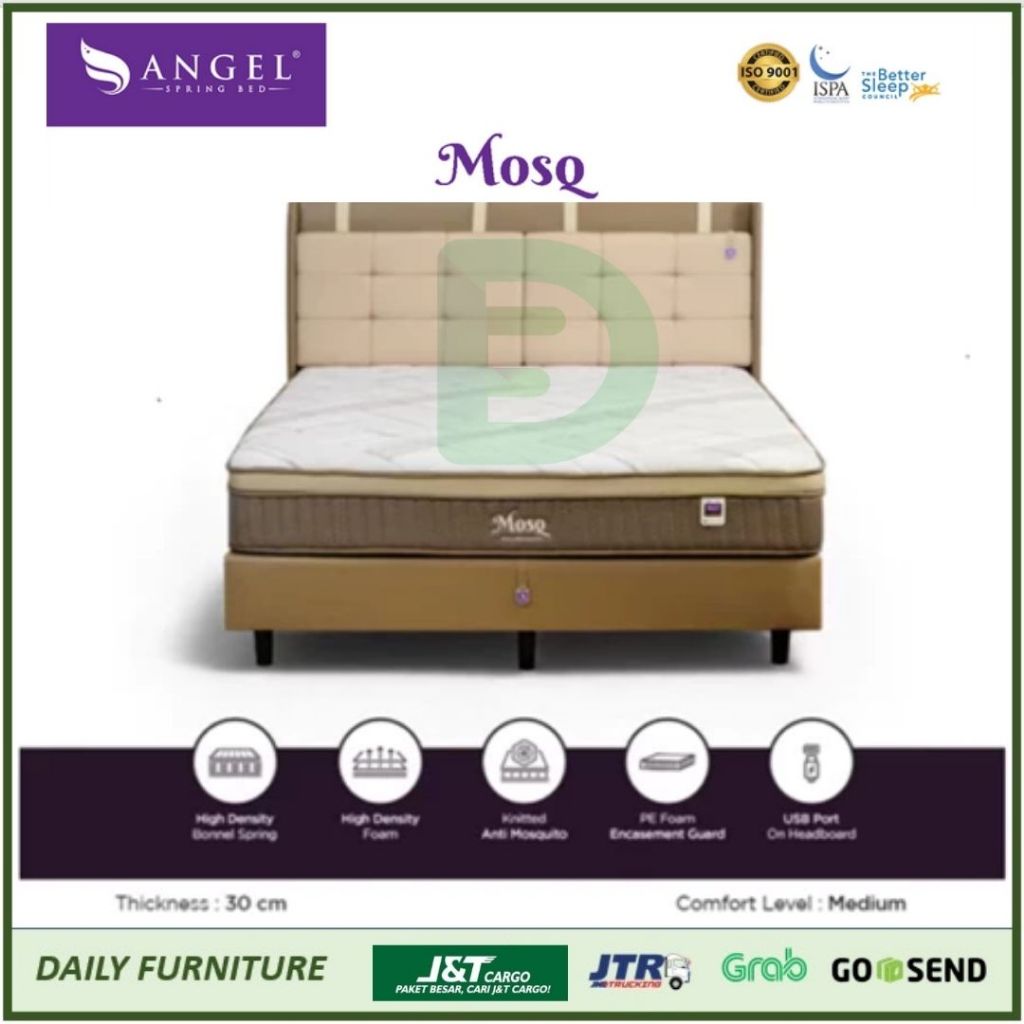 SpringBed Angel Mosq Matras Anti Nyamuk  / Kasur Per Angel Ekonomis Garansi 15 Tahun Per