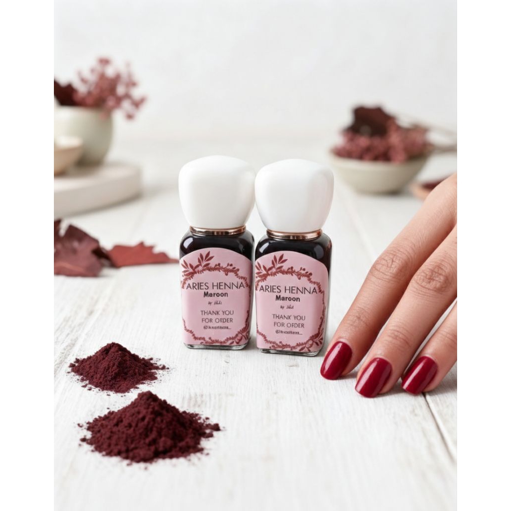 HENNA KUKU RACIK WARNA MAROON by ARIES HENNA