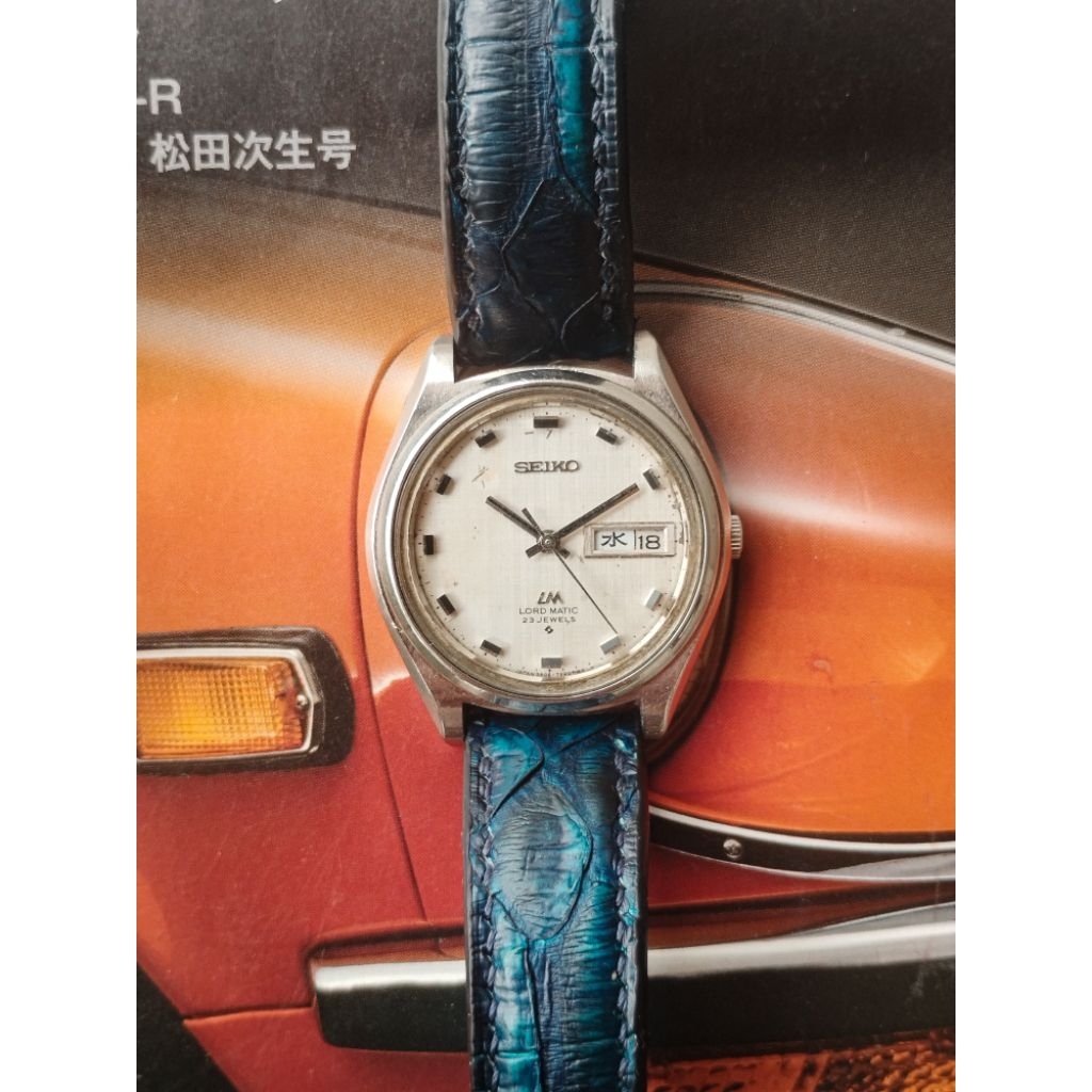 Rare vintage seiko lord matic lm linen dial 5606-7070 JDM