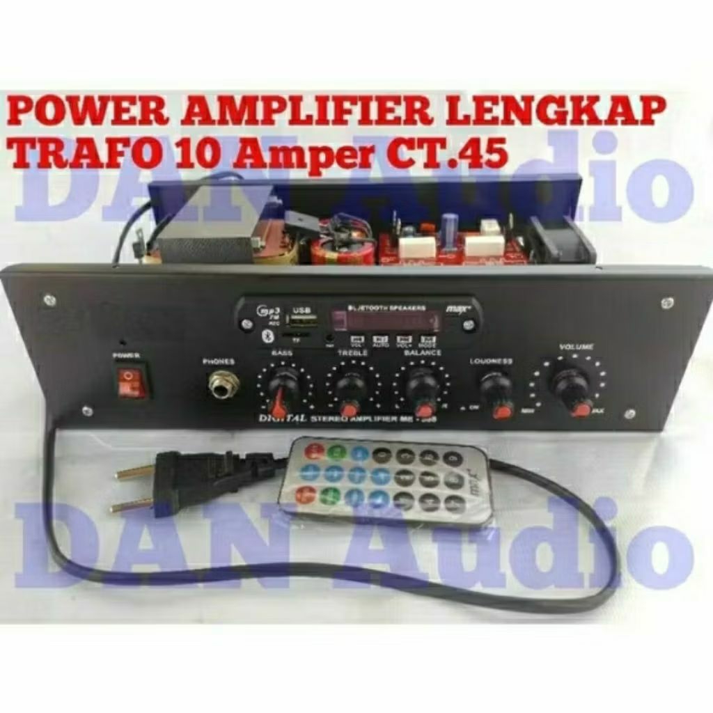 Power Amplifier 10A CT 45 (Tembaga BESAR). Subwoofer, Bluetooth, Karaoke