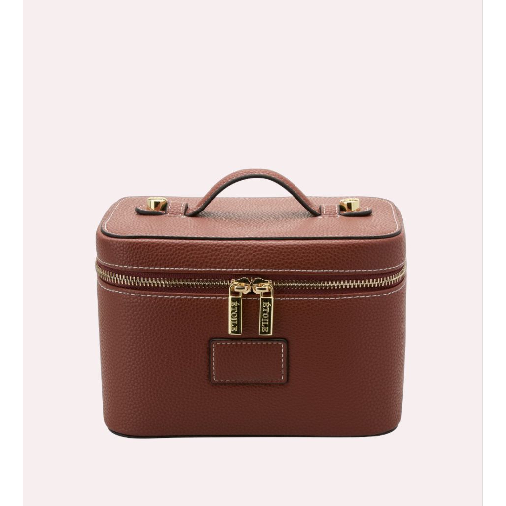 Etoile Mini Vanity Case Ginger Brown Étoile Tas Pouch Koper Makeup Skincare Travel Travelling Premiu