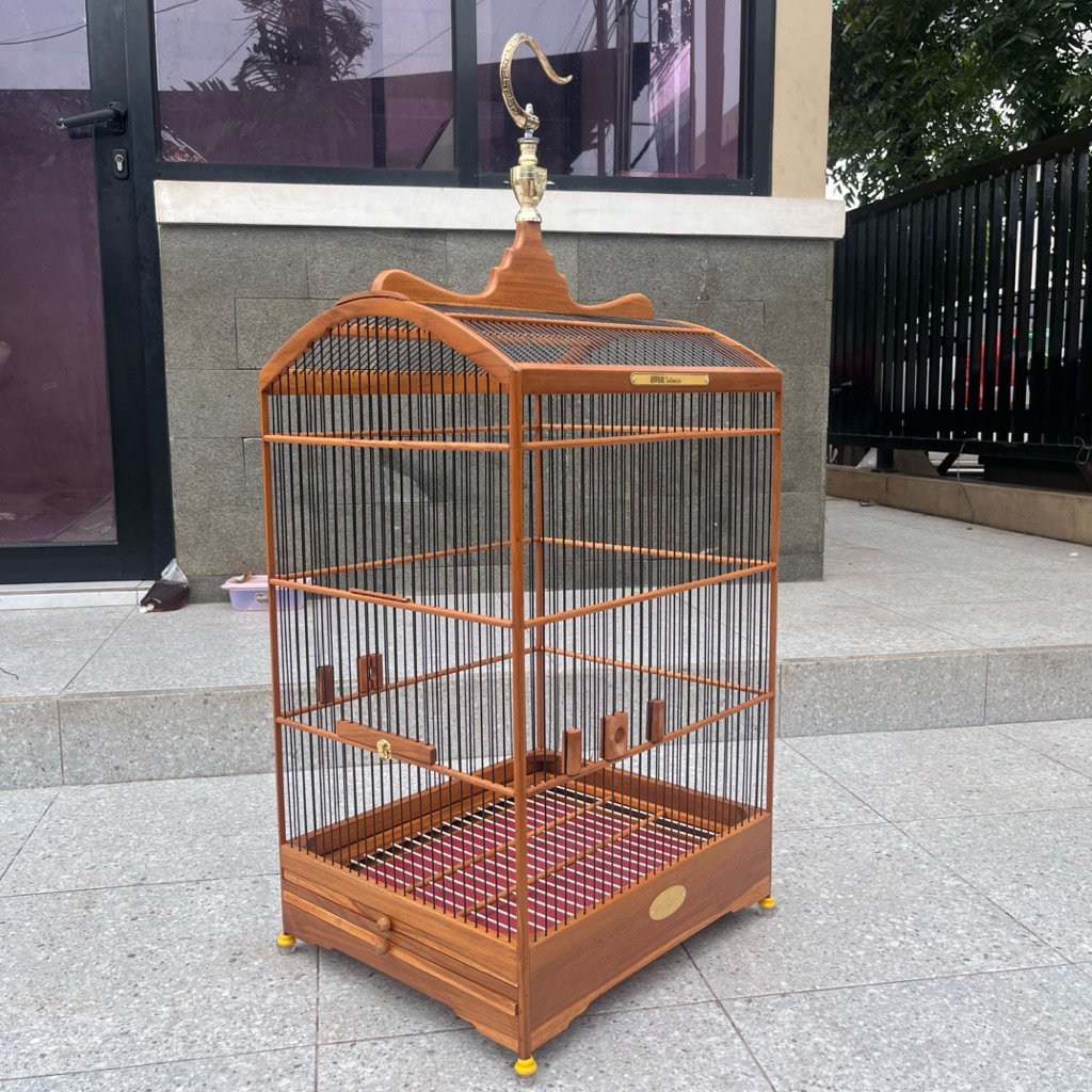 Kandang/Sangkar kotak no.2 kayu jati ruji fiber