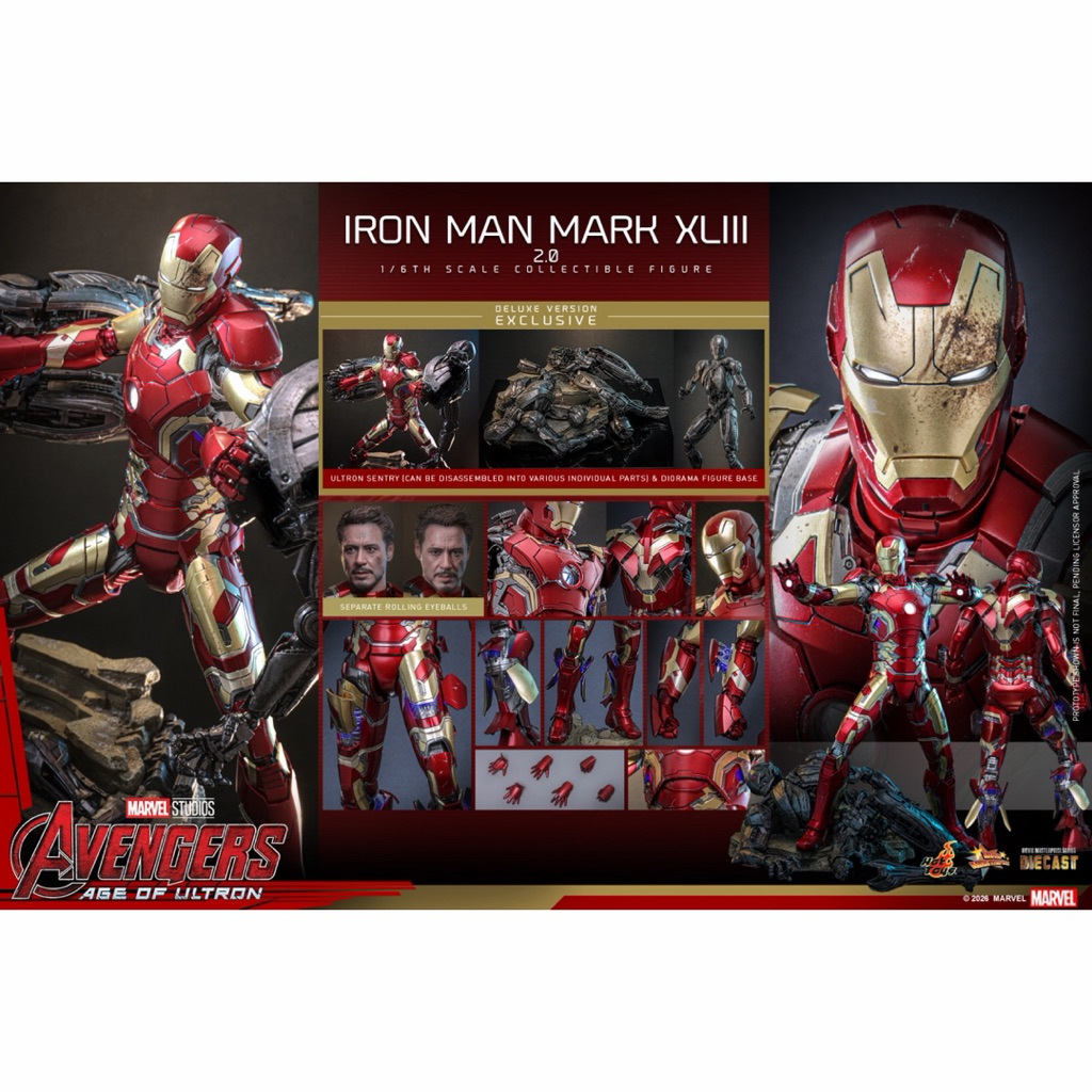 Hot Toys MMS866D81 1/6 Avengers : Age of Ultron - Iron Man Mark 43 2.0 (Deluxe Ver.)