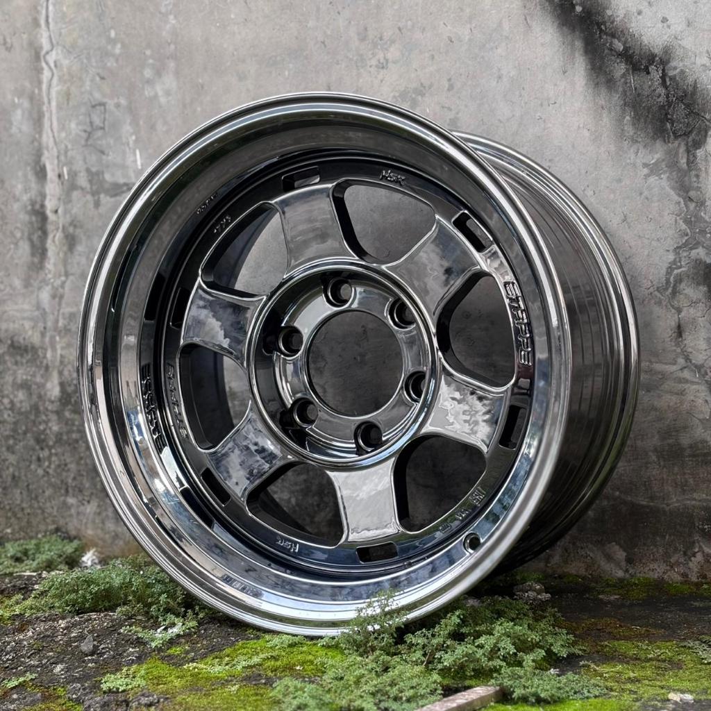 HSR ETAPPE R17 Lubang 6 Warna Black Chrome Lebar 9 ET 0