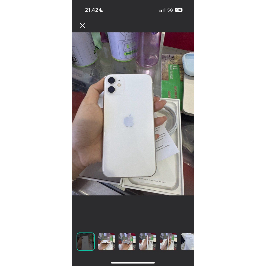 iphone 11 128 starlight white ibox fullset