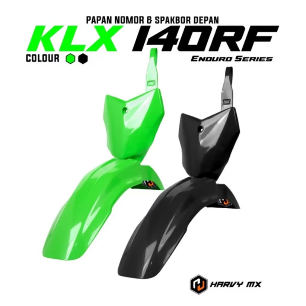 Spakbor Slebor Depan Papan Nomor Plat Nomer KLX 140 RF HARVYMX