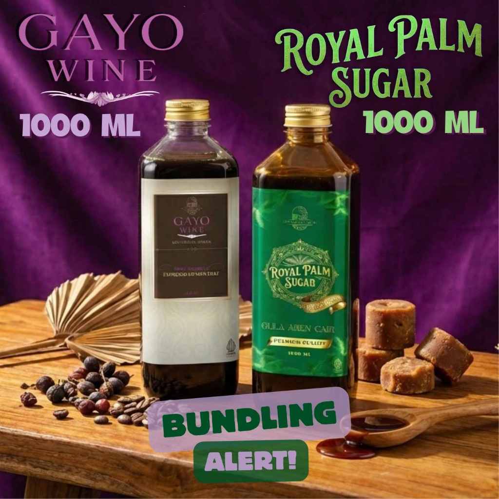 BUNDLING GAYO WINE ESPRESSO CONCENTRATED & ROYAL PLAM SUGAR 1000 ML | Espresso Cair 1000 ml ARABICA 